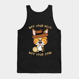 not your keys not your coin corgi Tank Top